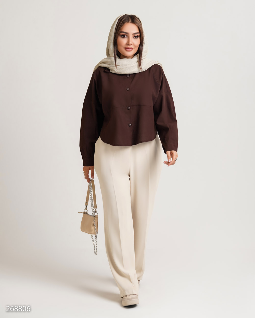 شومیز لینن مدل ژالان کد 5002688