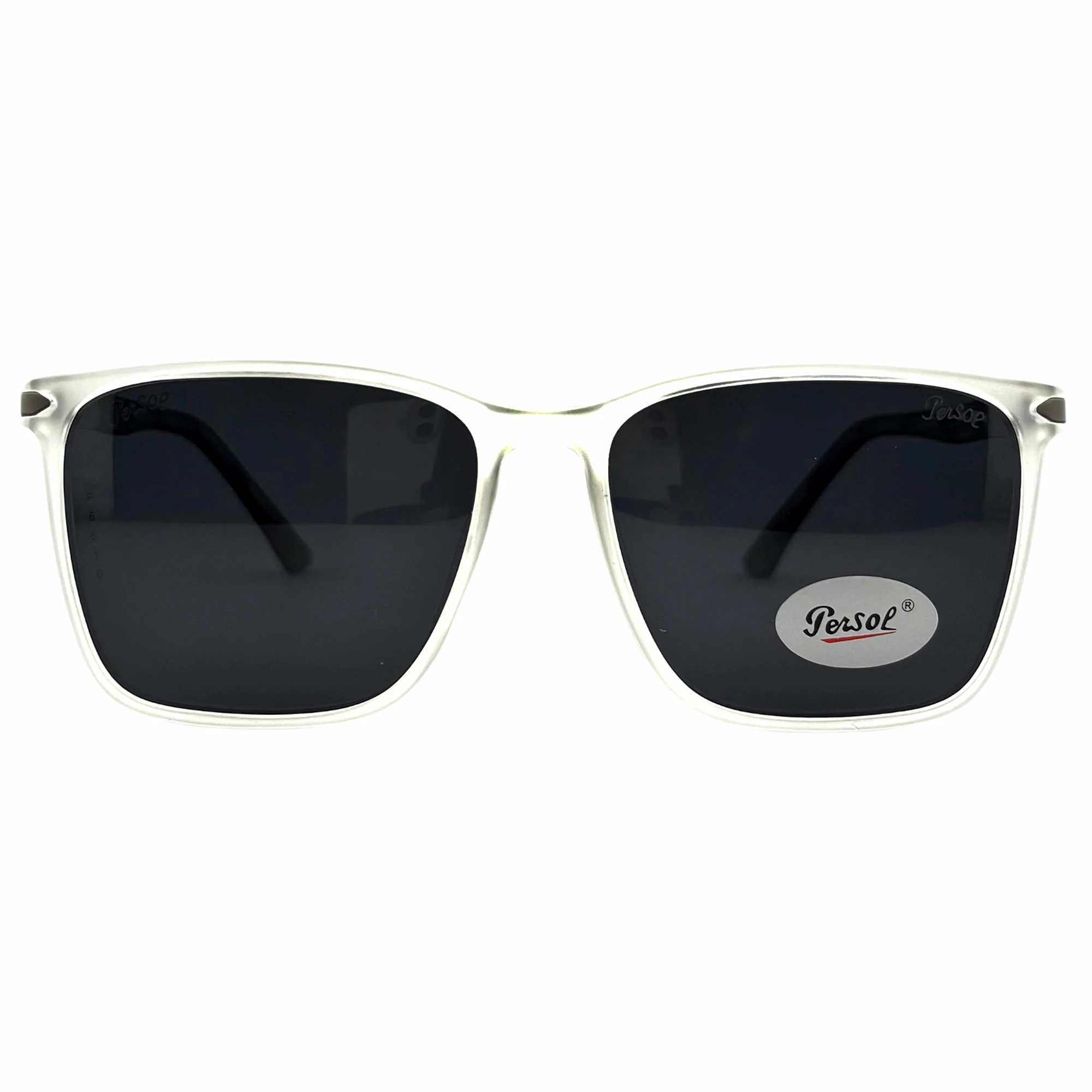 عینک آفتابی مستطیلی پرسول سفید Persol p6810