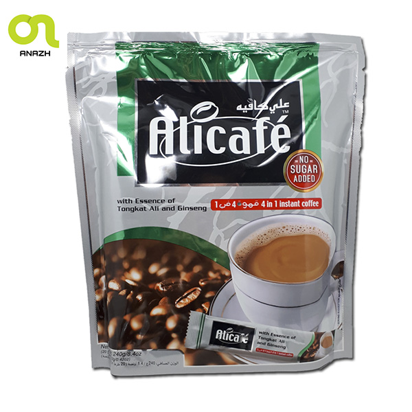 قهوه علی کافه  AliCafe جینسینگ نقره ای بدون شکر(رژیمی)-اناژ