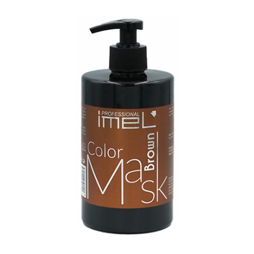 ماسک موی رنگی بران ایمل 500 میل مناسب انواع مو و موهای رنگ شده Imel Brown Color Mask