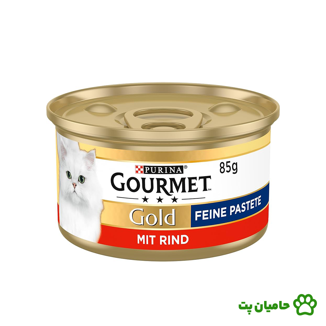 کنسرو گورمت گربه طعم گوشت گاو (بیف) - وزن 85 گرم