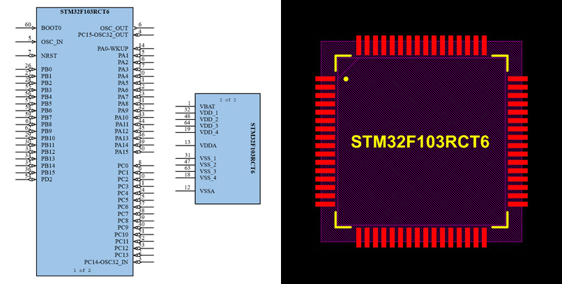 فوت پرینت STM32F103RCT6