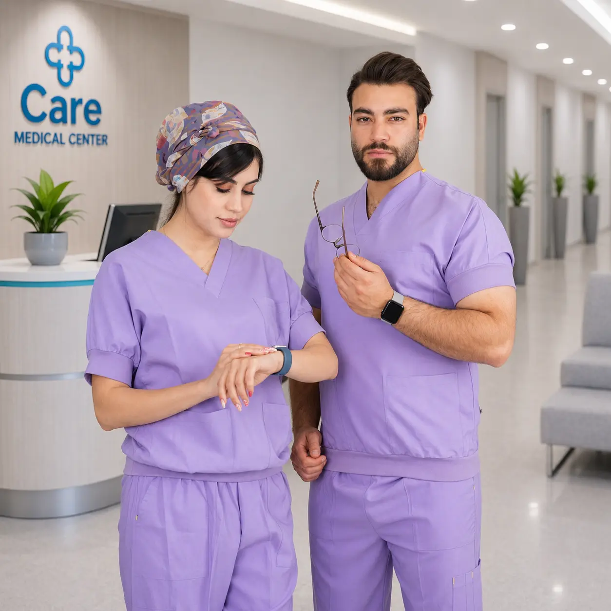 اسکراب شلوار مدل (Gary plus) یاسی