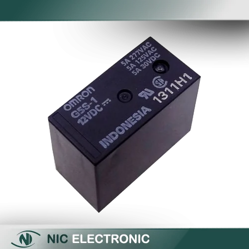 رله 12V مینیاتوری 5 پایه اندونزی مارک OMRON کد G5S-1