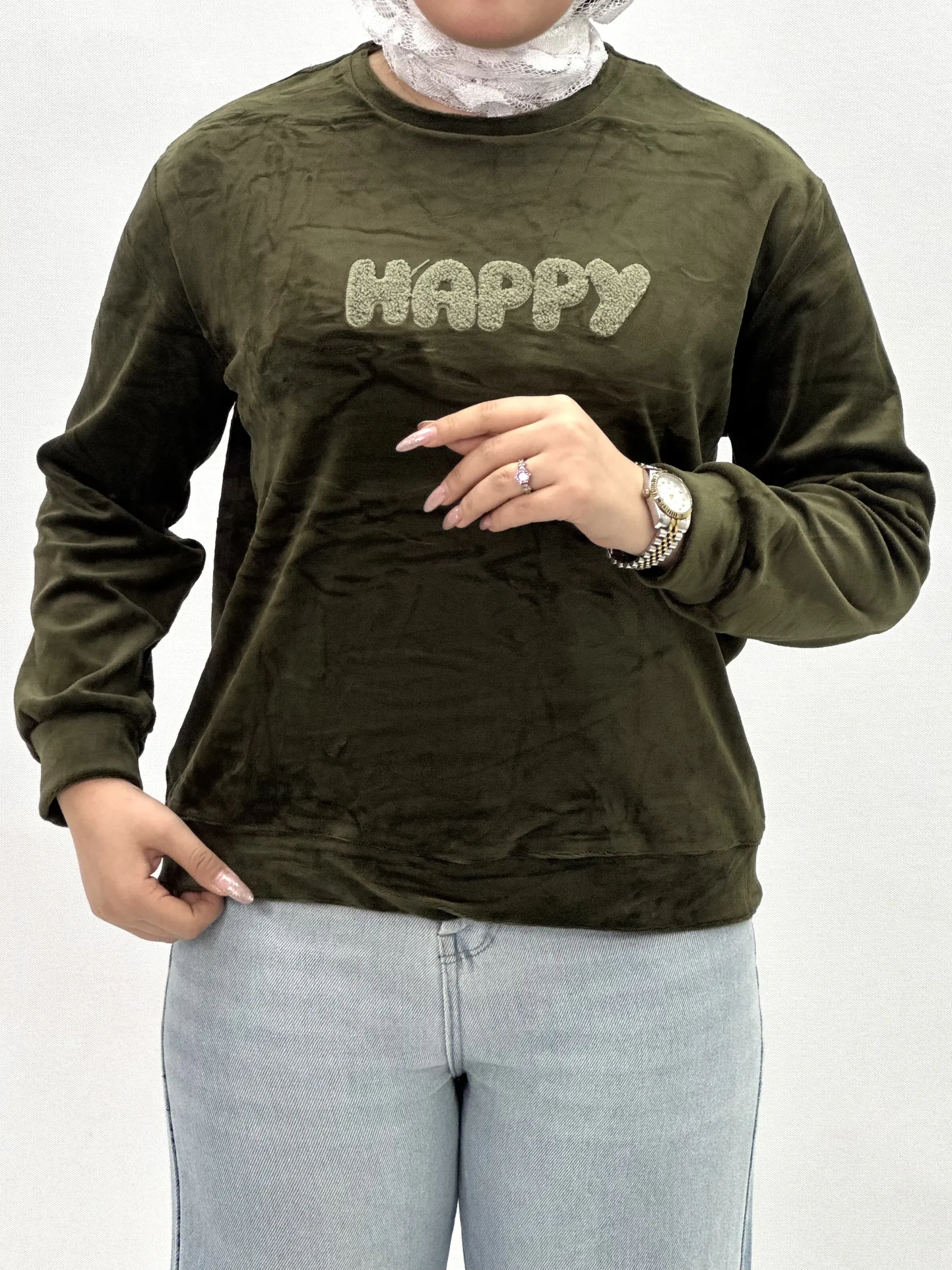 بلوز مخمل (happy)6353