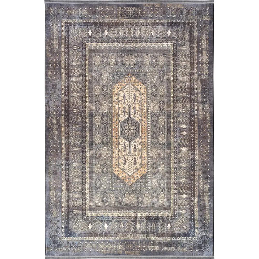 فرش محتشم طرح هلنا کد25NH0040 دودی