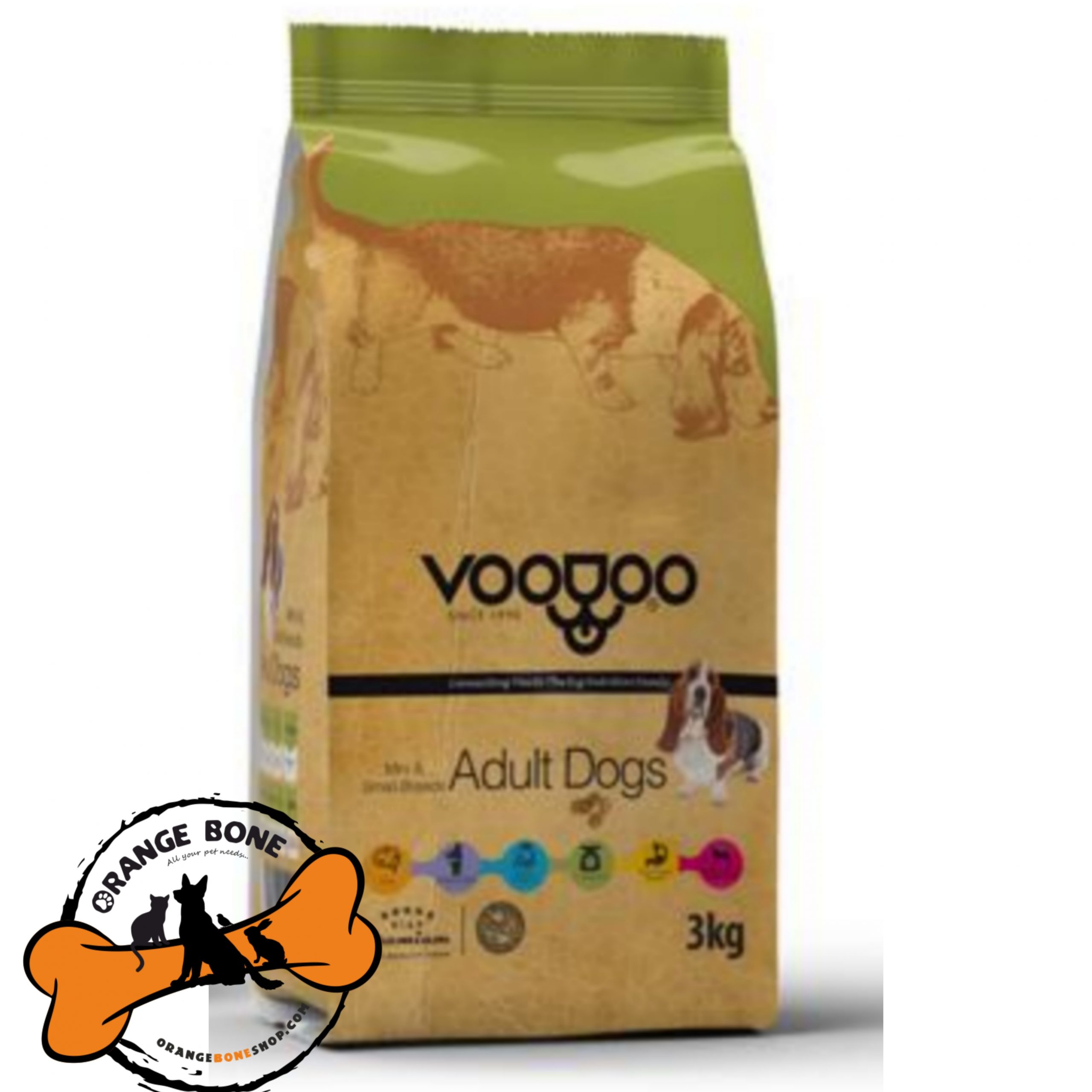 غذا خشک سگ مدل mini & small adult voodoo وودو (3کیلو)