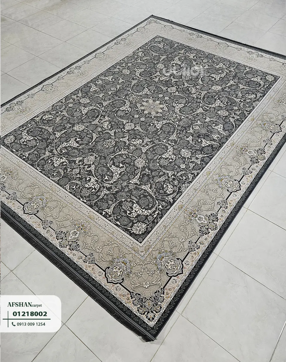 فرش 1200 شانه گل برجسته طرح اسلیمی کد 01218002 هلن