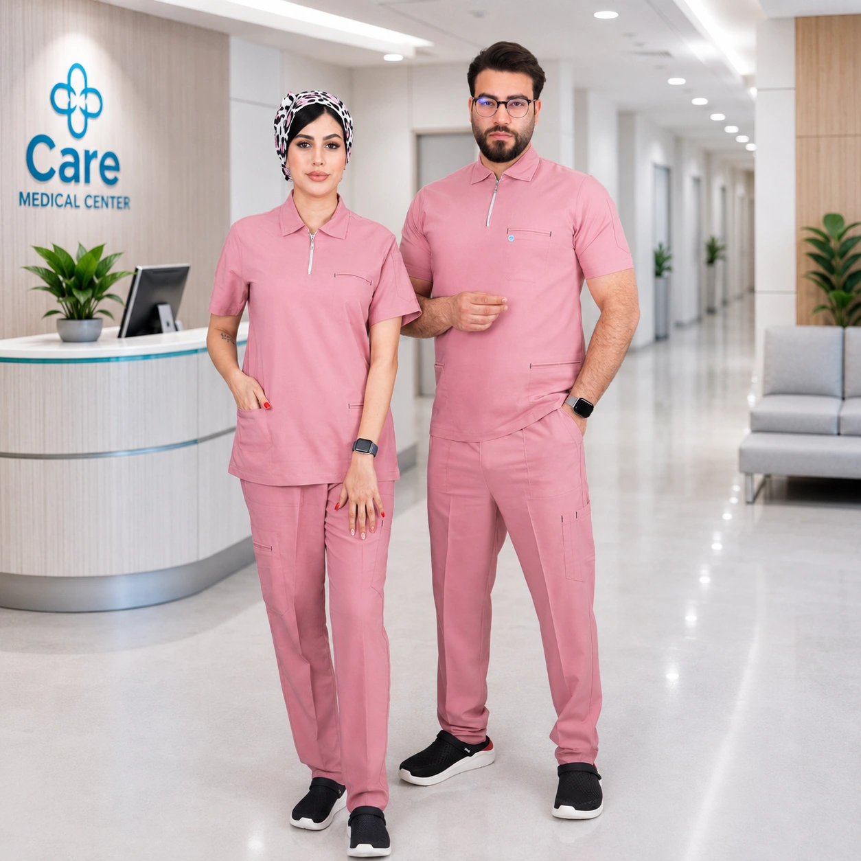 اسکراب شلوار مدل (Med Flex) رنگ کالباسی