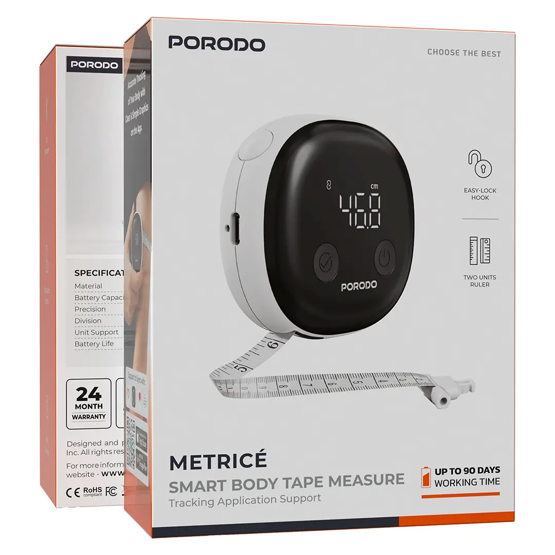 متر نواری هوشمند بدن پرودو Porodo METRICE Smart Body Measure Tape With Bluetooth PDER30