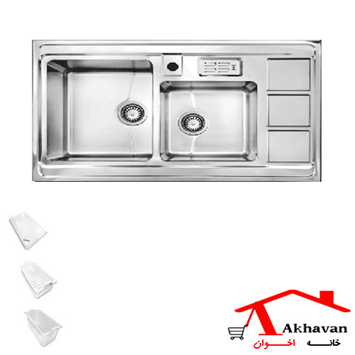 سینک ظرفشویی توکار کد 328S اخوان