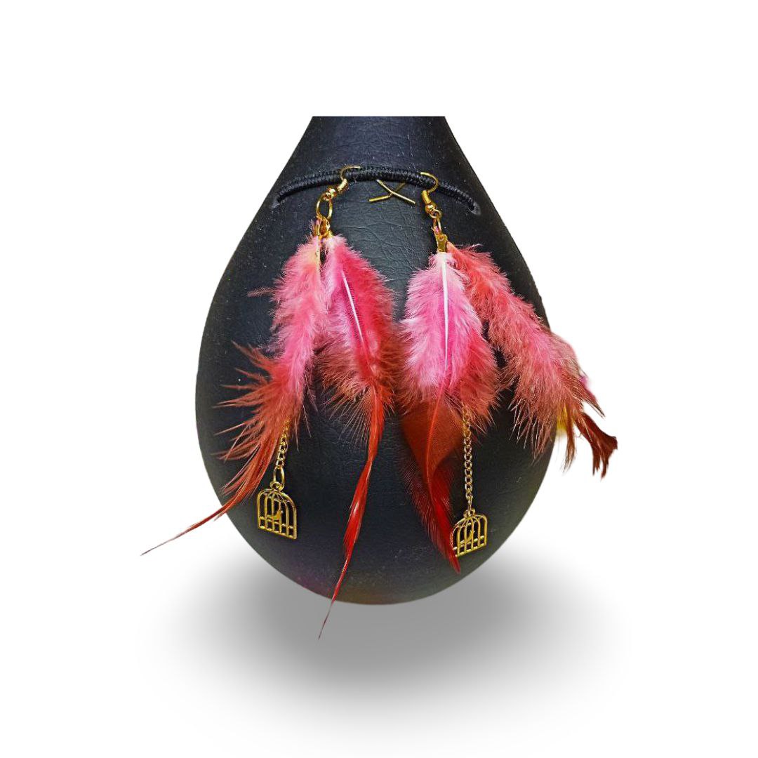 گوشواره پر مدل مرغ آمین