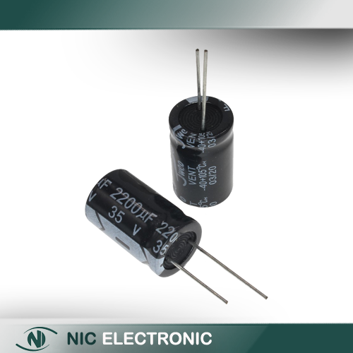 خازن الکترولیتی 2200UF/35V-13X25-105C-BLACK