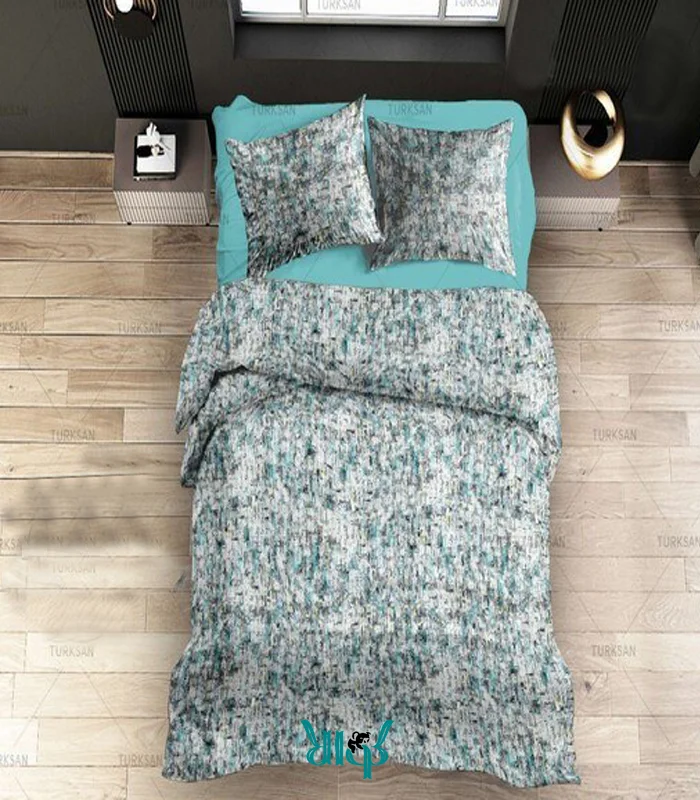 روتختی سفید آبی دونفره گلدار کد d566