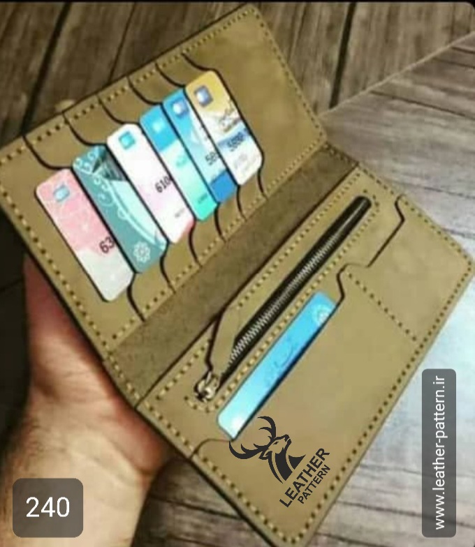 الگو کیف پول چرم کد P-240