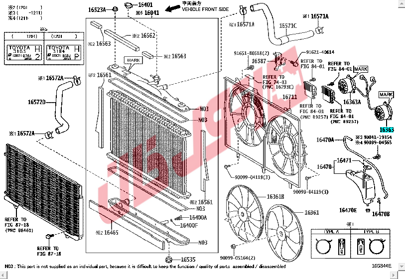 موتور فن چپ لکسوس RX450 مدل 2014-2013