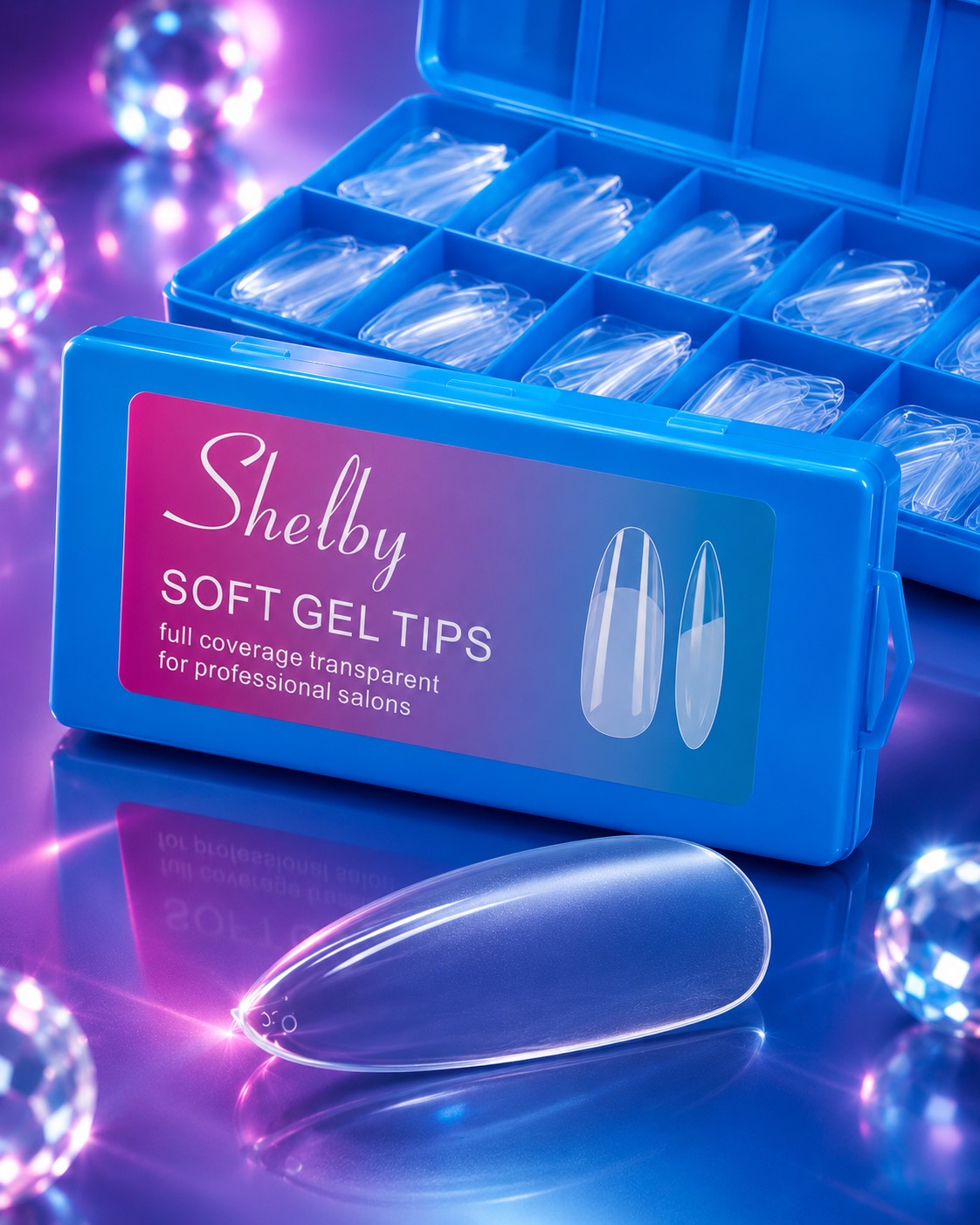 ژل تیپس ناخن مدل گرد لیسا - ۶۰۰ عددی - شلبی Shelby