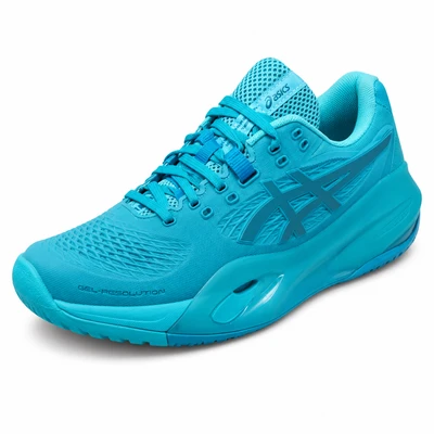 کتونی پدل و تنیس اسیکس ژل رزولیشن ایکس سایز 37 تا 44 سبزآبی ASICS PADEL/TENNIS GEL RESOLUTION X - سایز 43