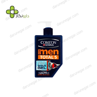 ژل اصلاح مردانه کامان حاوی عصاره آلوئه ورا مدل Total 5