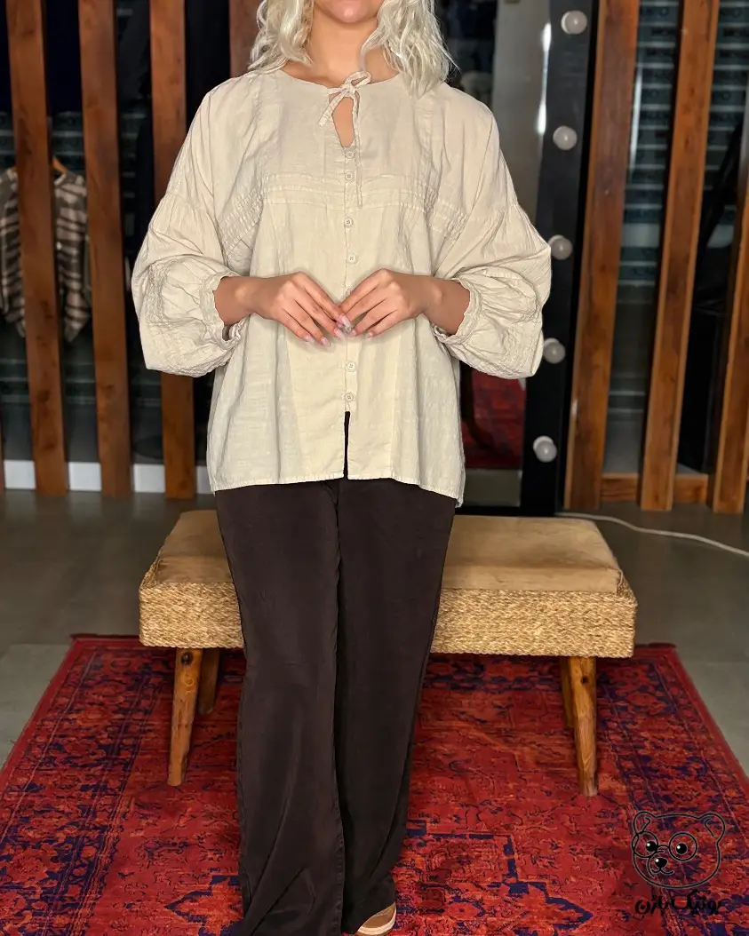 شومیز عروسکی لینن 1217