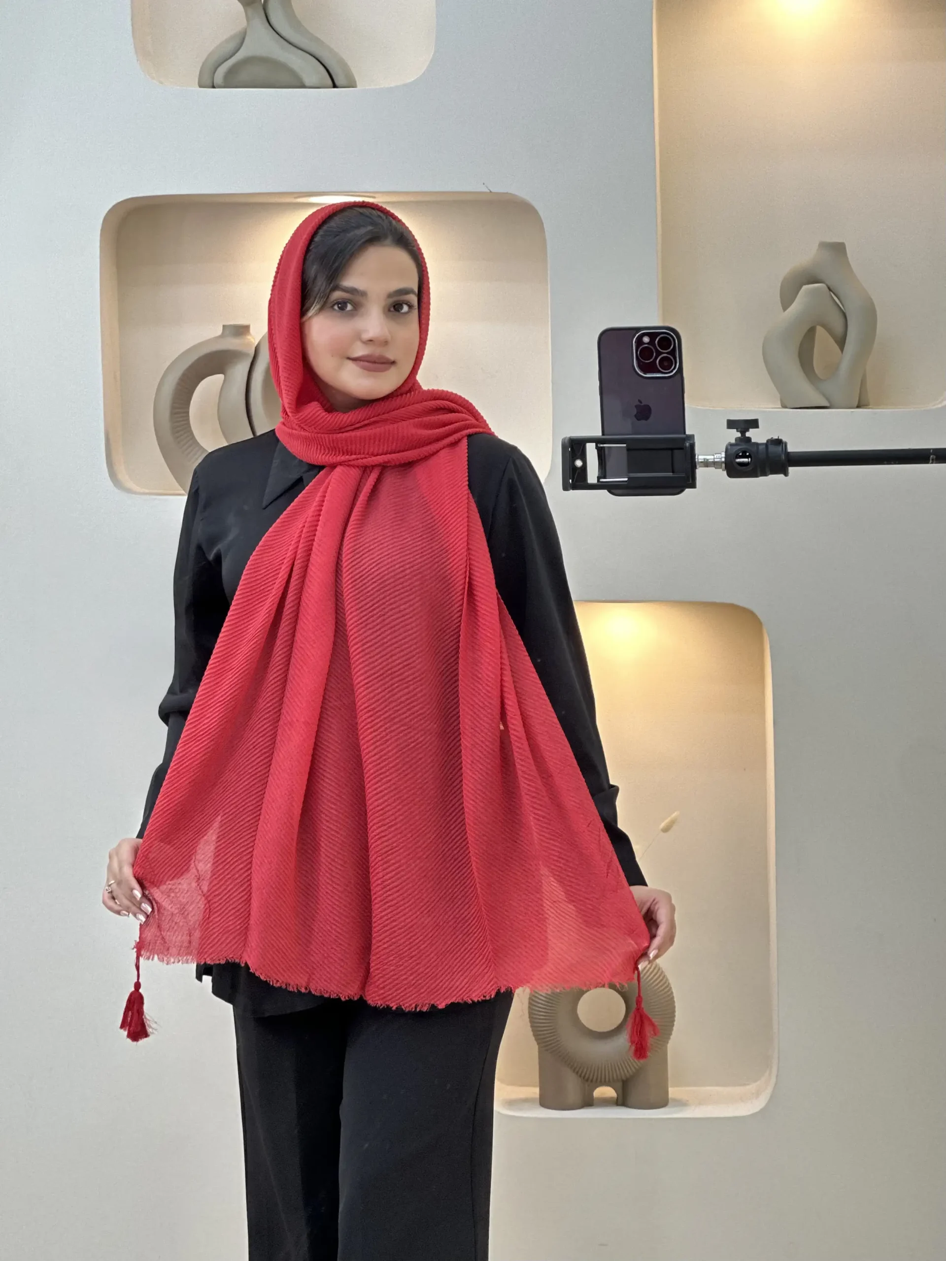 شال زارا-2133 - قرمز