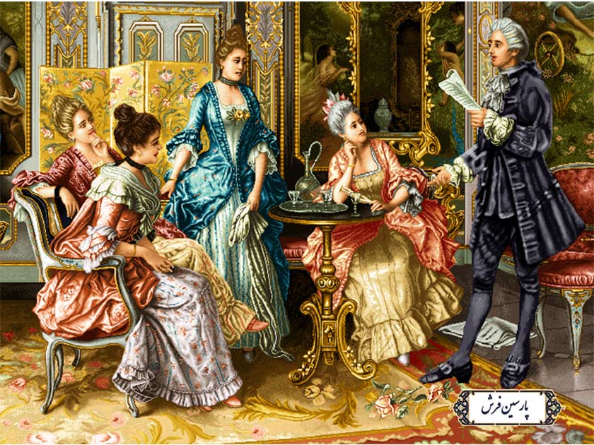 نخ و نقشه تابلو فرش طرح شاعر جوان کوچک - کد NF2251