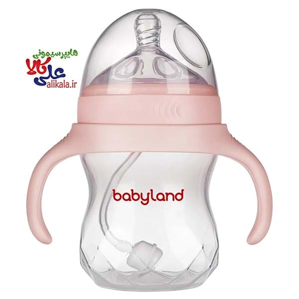 شیشه شیر کولیک ایز 300 میل بیبی لند دسته دار کد 202