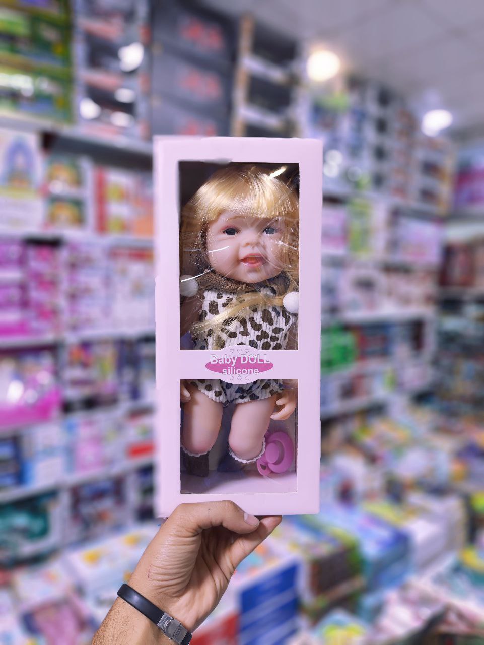 عروسک سیلیکونی جعبه ای موزیکال BABY DOLL