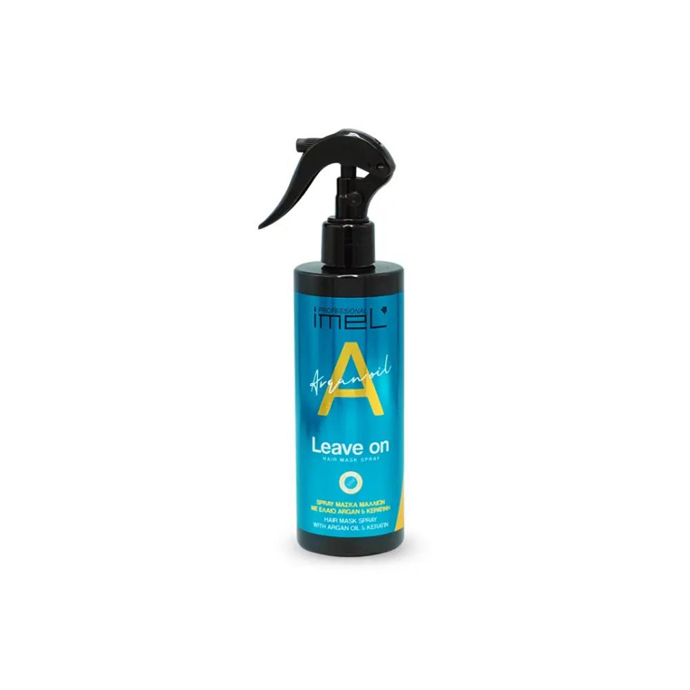 اسپری ماسک موی آرگان ایمل 300 میل مناسب برای انواع مو و موهای رنگ شده و کراتینه شده Imel Argan Oil Hair Mask Leave On Spray