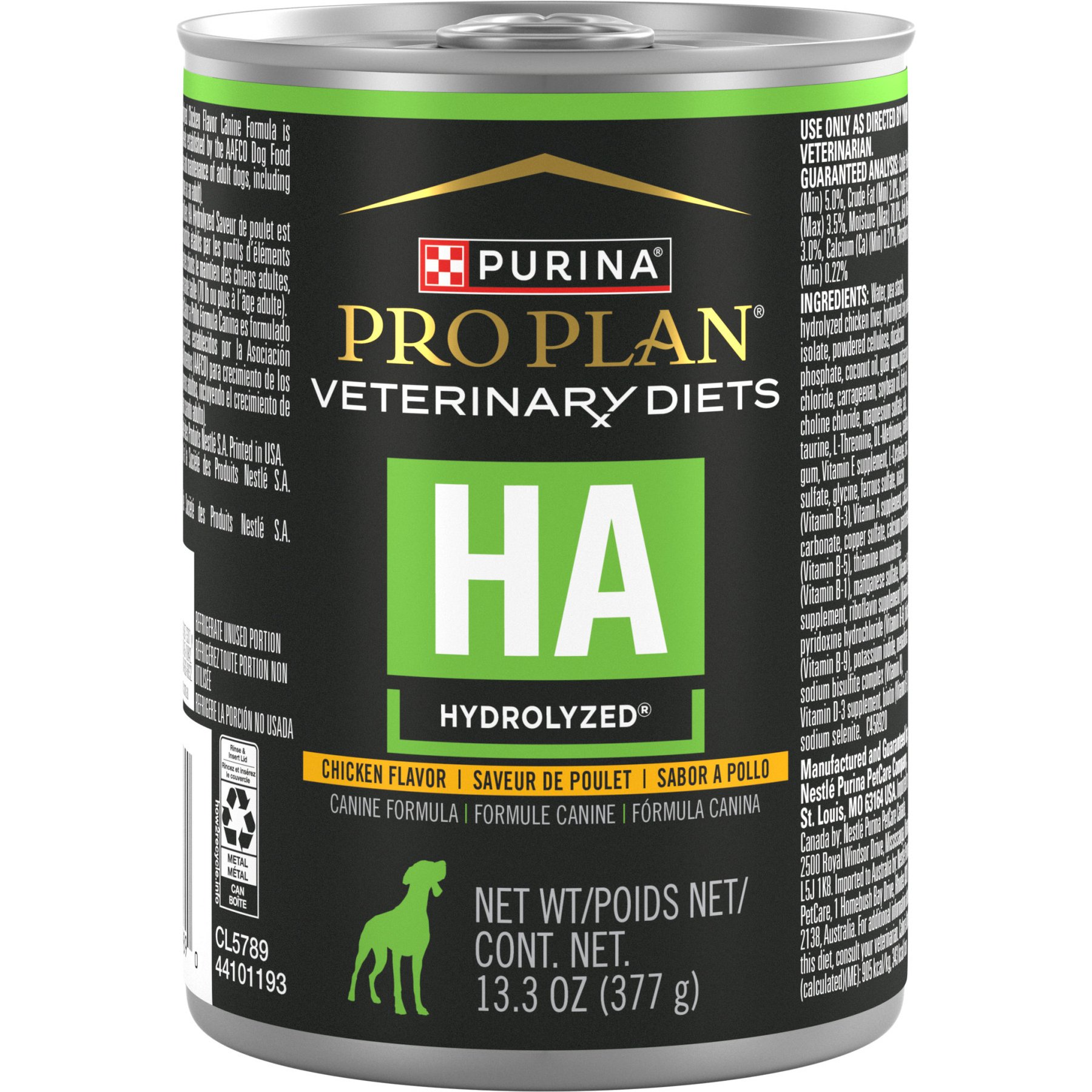 کنسرو پته پورینا پرو پلن سگ بالغ HA هیدرولیز شده طعم مرغ ۱۲ عدد ۳۷۷ گرمی | Purina Pro Plan Veterinary Diets HA Chicken 12x13.3oz
