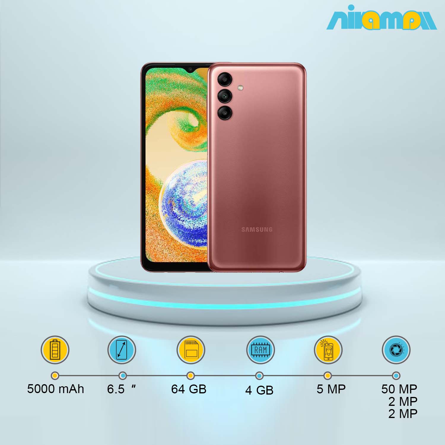 گوشی موبایل سامسونگ مدل Galaxy A04s دوسیم کارت ظرفیت 64 گیگابایت و رم 4 گیگابایت
