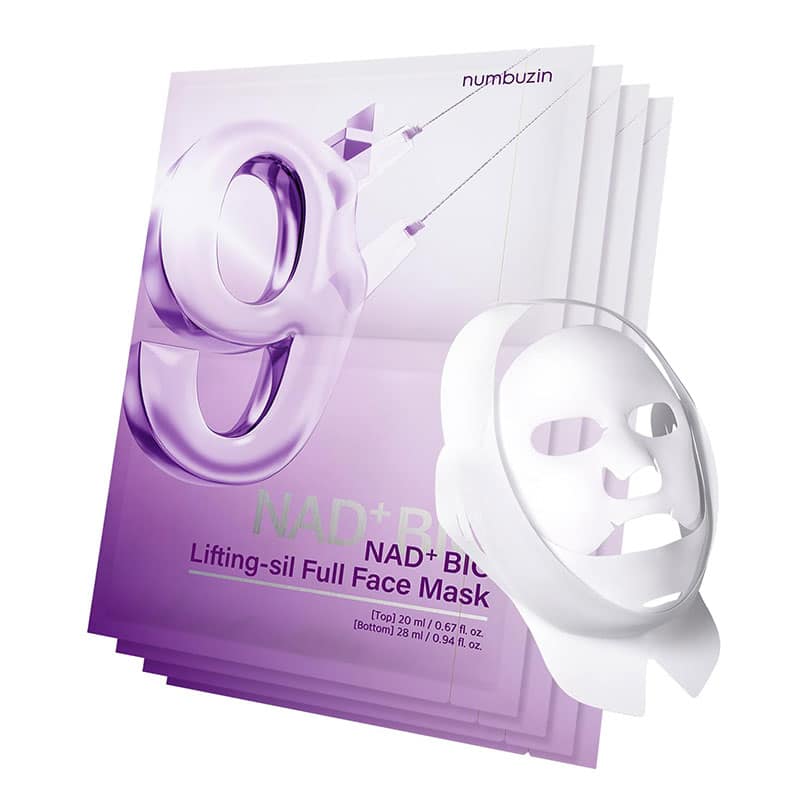 پک ماسک ورقه ای شماره 9 نامبوزین لیفتینگ و ضد چروک صورت و گردن (4عدد) numbuzin No.9 Sheet Mask