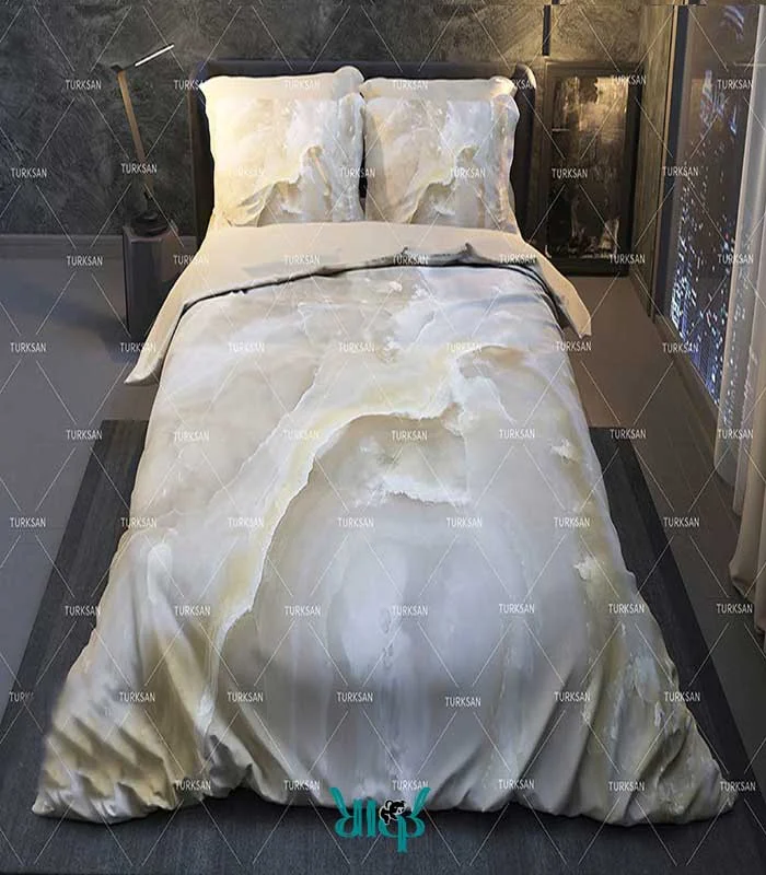 روتختی کرم طرح سنگ ماربل دونفره کد d301