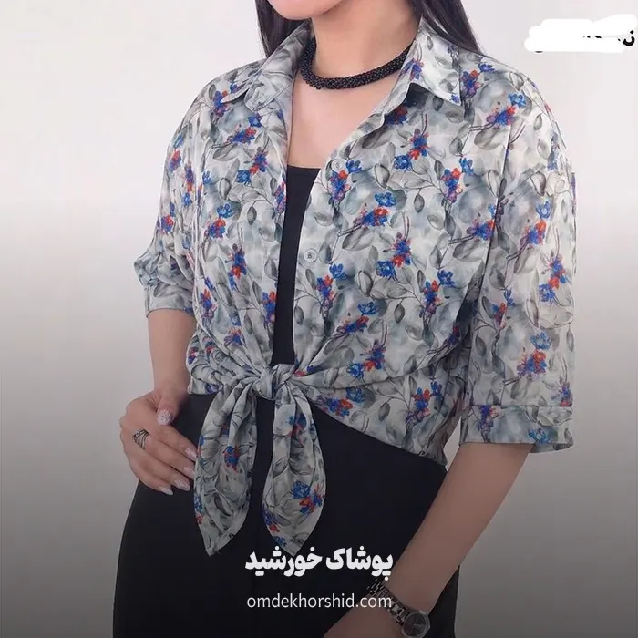 شومیز گره ای طرح دار