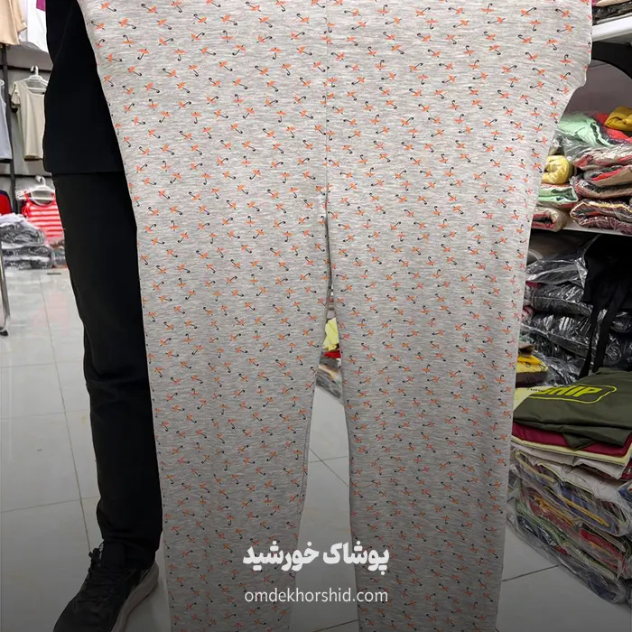 شلوار نخ پنبه طرح دار کد 1