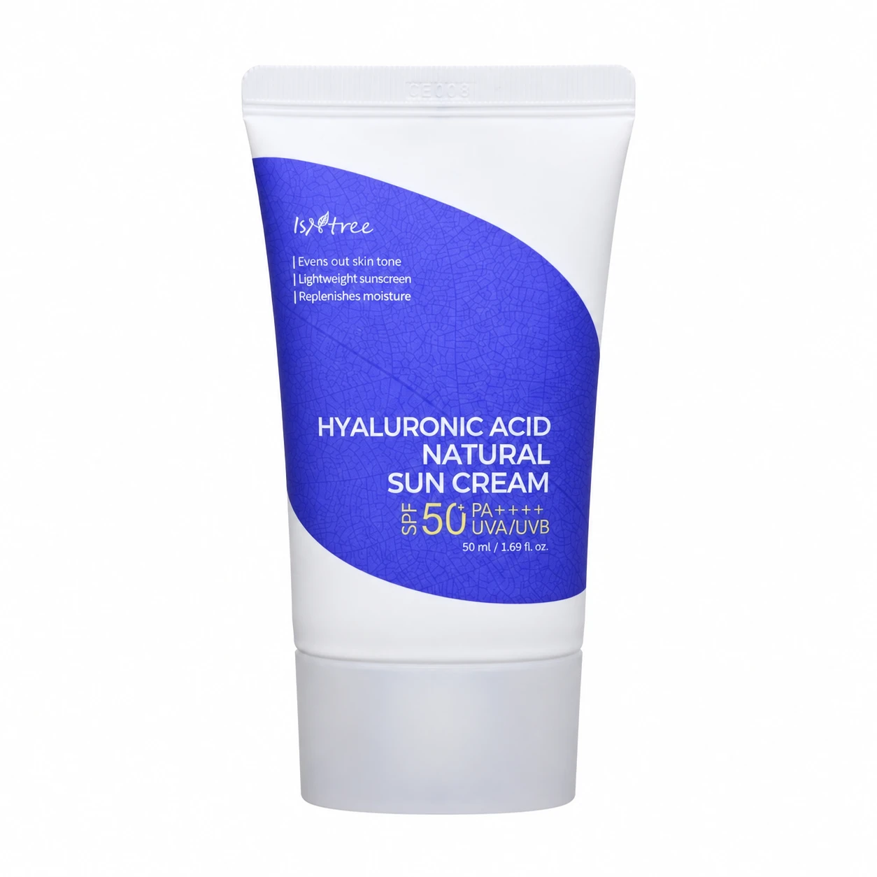 کرم ضد آفتاب بدون رنگ و آبرسان ایزنتری SPF 50 مدل هیالورونیک اسید / isntree
