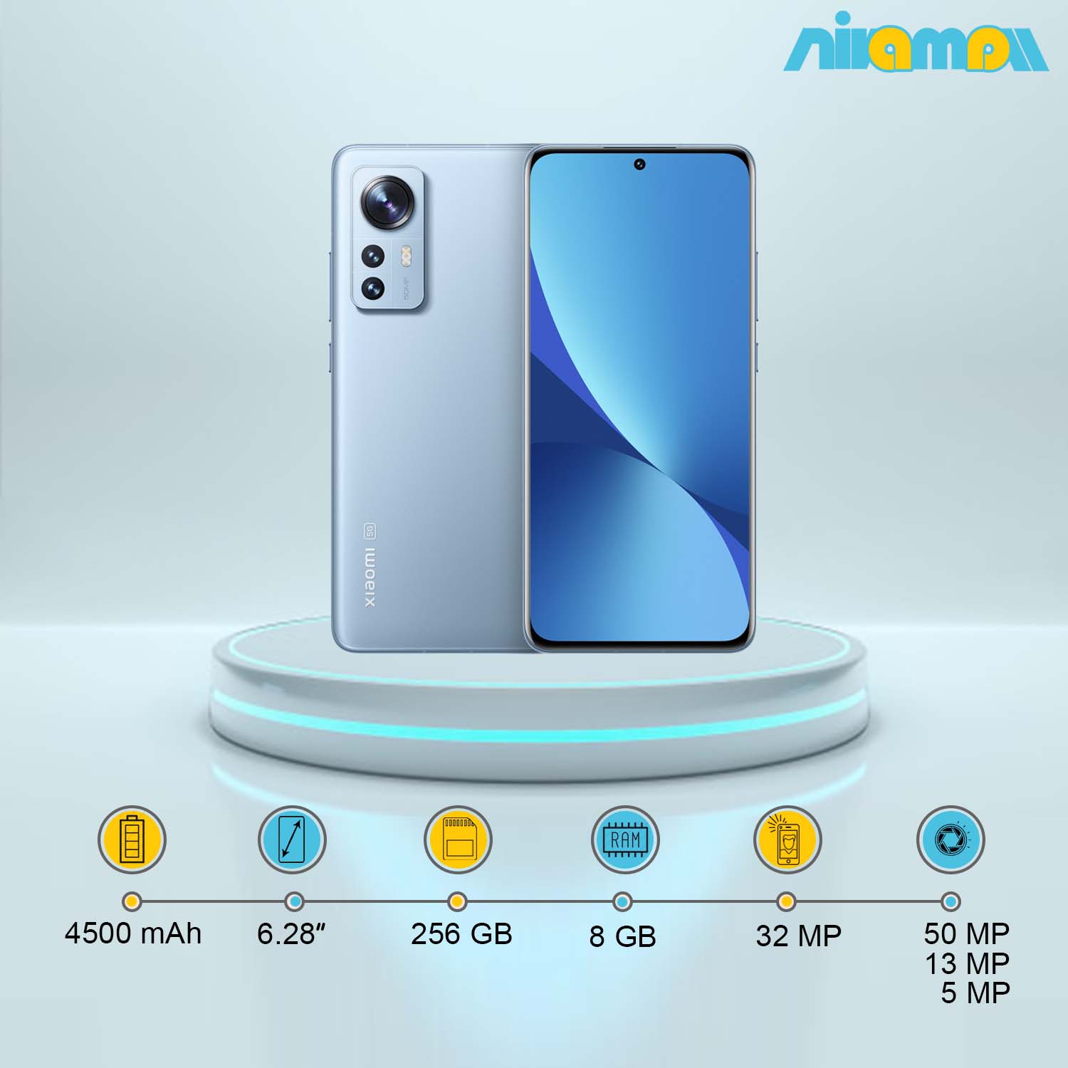 گوشی موبایل شیائومی مدل Xiaomi 12 5G دوسیم کارت ظرفیت 256 گیگابایت و رم8 گیگابایت