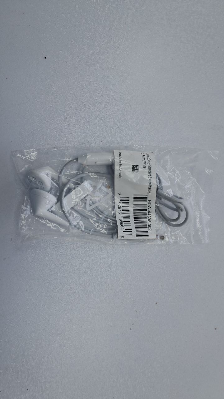 هندزفری بلک بری سفید HDW-44306-002 به همراه تبدیل Type-C به AUX