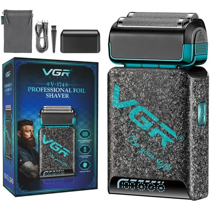 ماشین اصلاح وی جی آر مدل V-374 با تیغه استیل ضد زنگ