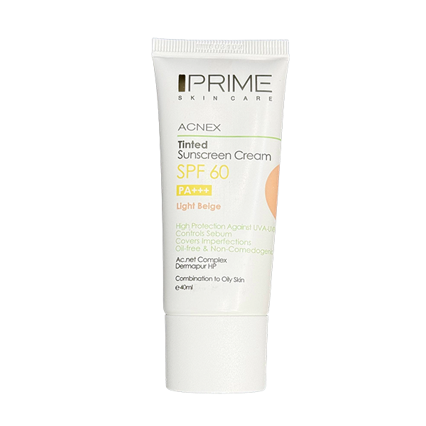 ضدآفتاب رنگی آکنکس پرایم SPF 60 بژ روشن