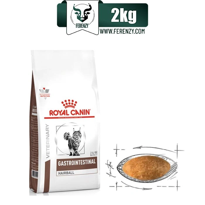 غذای خشک گربه بالغ رویال کنین مدل گاسترو اینتستینال هیربال Gastrointestinal Hairball وزن 2 کیلوگرم