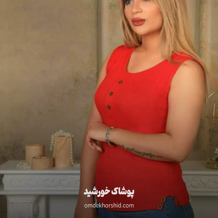 تاپ یقه گرد پایین دکمه کد 1