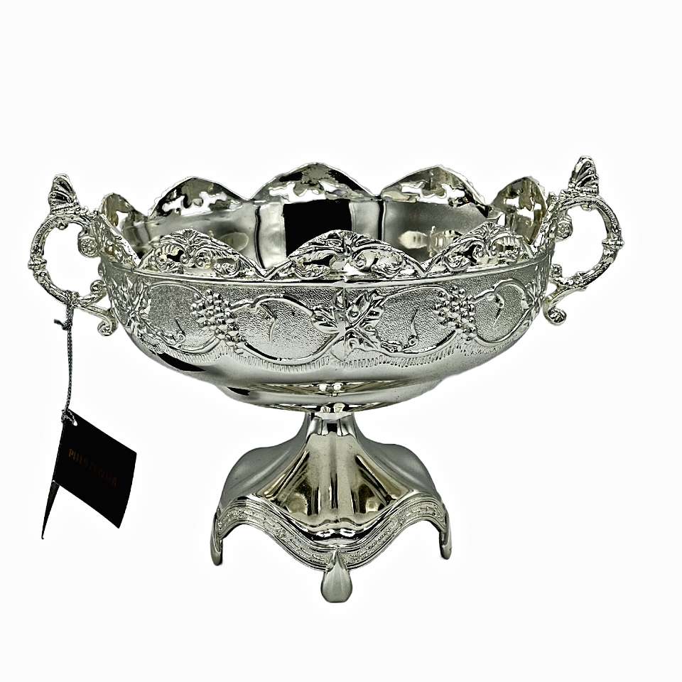 شکلات خوری پایه و دسته دار طرح انگور پیتر پیوتر رنگ سیلور