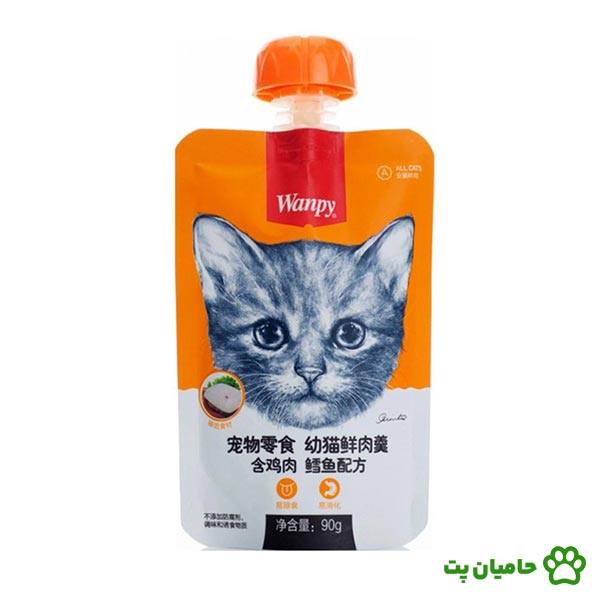 پودینگ گربه ونپی با طعم مرغ و ماهی کاد مناسب بچه گربه
