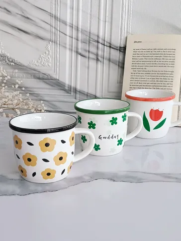 ماگ فانتزی طرح گل وارداتی