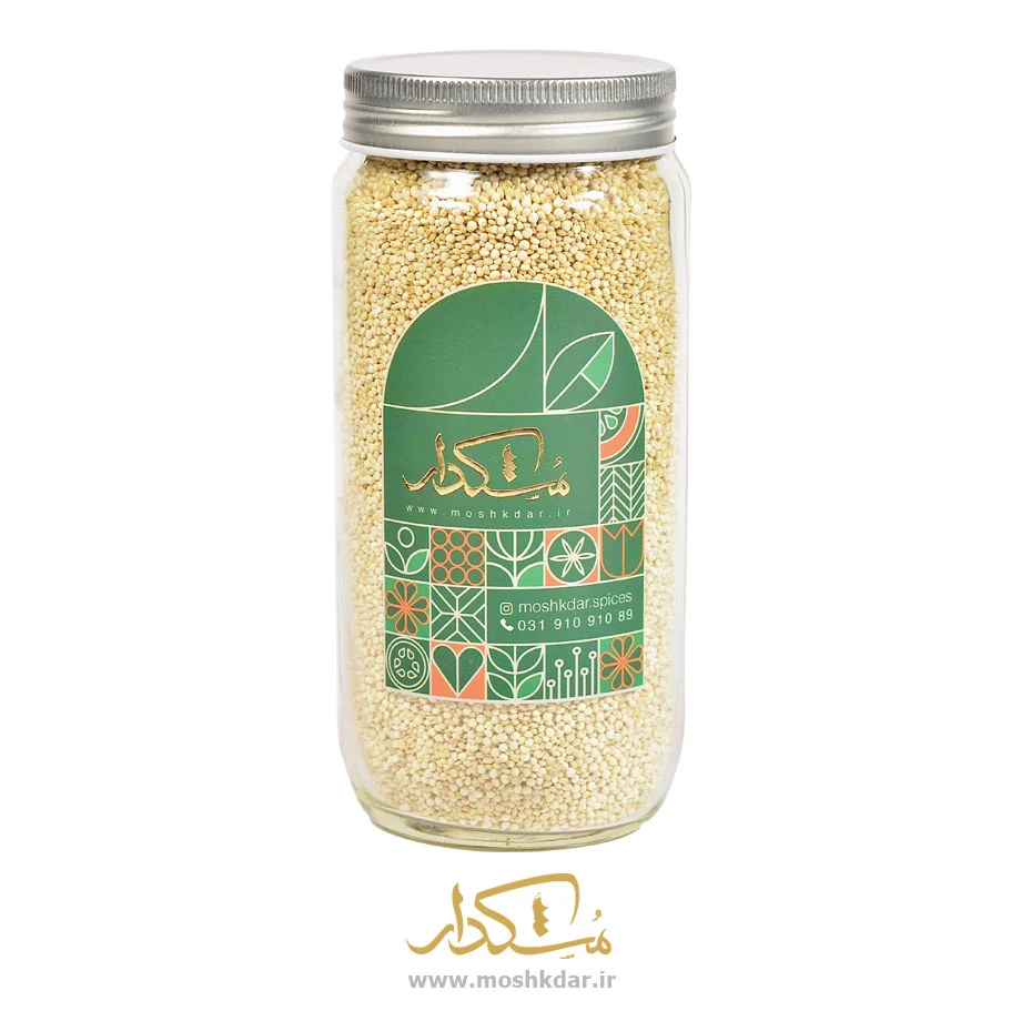 کینوا سفید شیشه بزرگ 440 گرمی