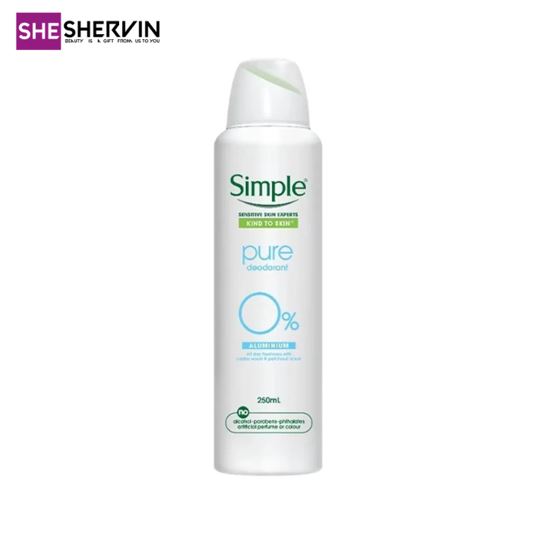 اسپری دئودورانت سیمپل مدل Pure حجم 250 میل