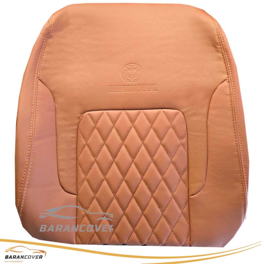 روکش صندلی برلیانس H330 چرم وسط گلدوزی رنگ مارون