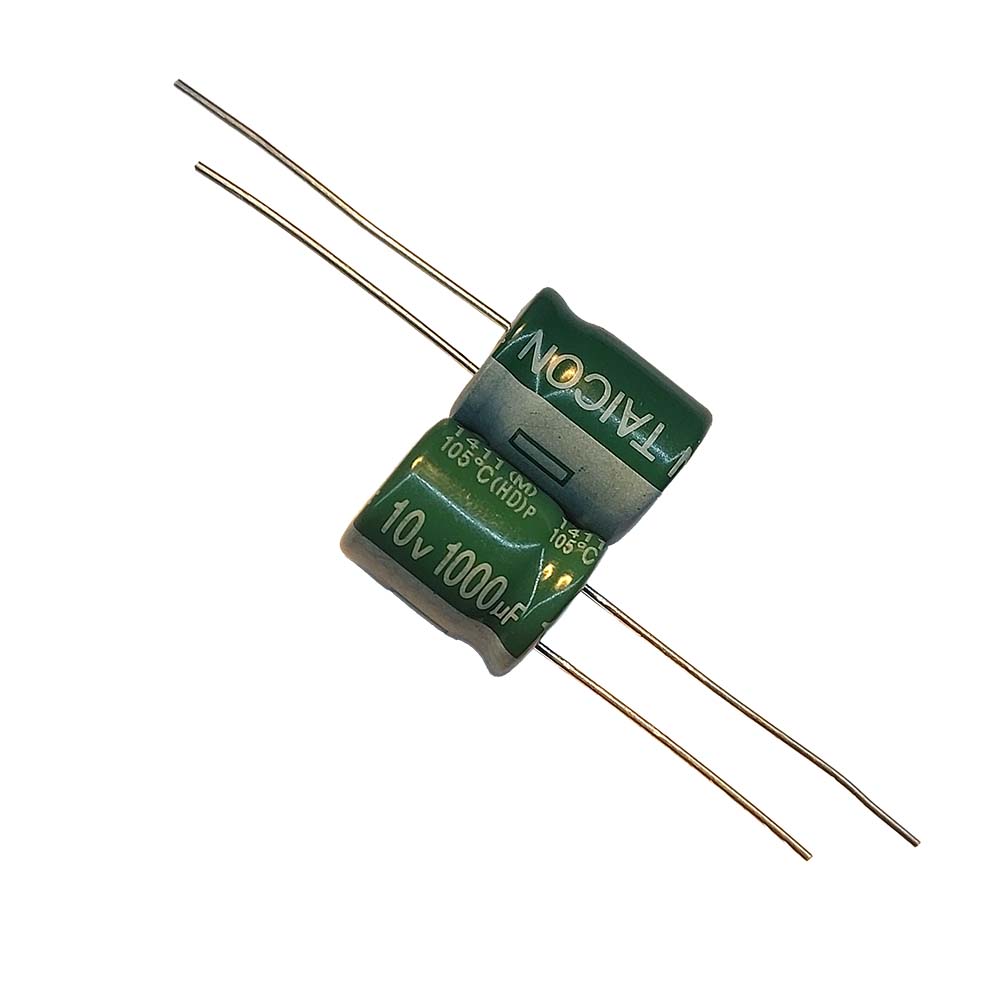خازن الکترولیتی 1000uF / 10V مارک TAICON (HD) سایز 10mmx12.5mm