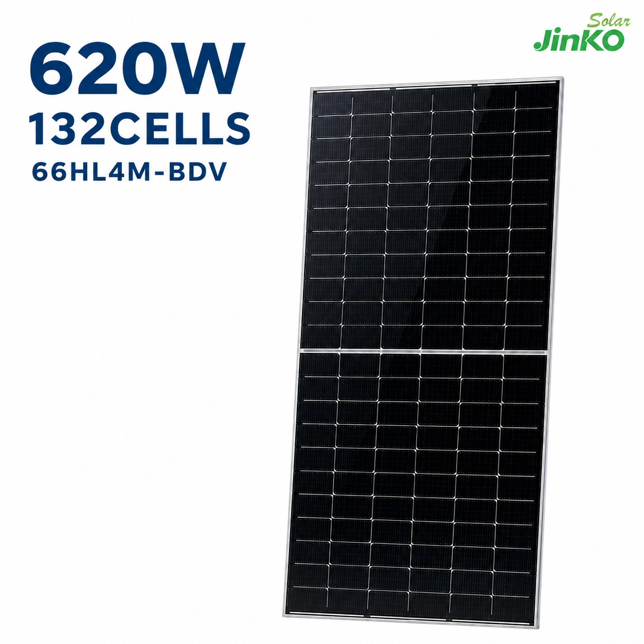 پنل خورشیدی جینکو 620 وات دو طرفه مدل Tiger Neo JKM-66HL4M-BDV